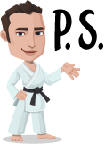 Karate cartoon figure